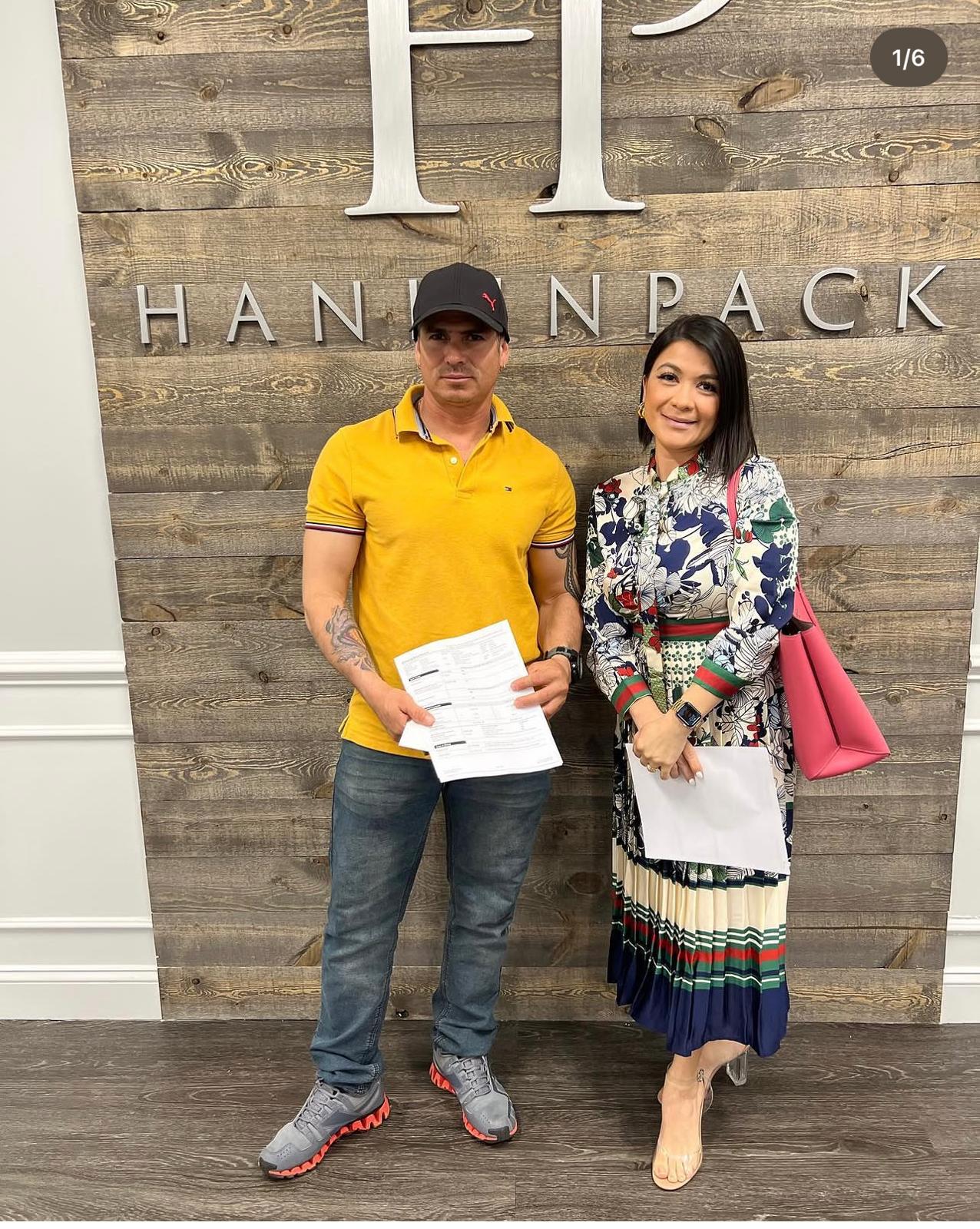 Couple at Hankinpack attorneys on closing day